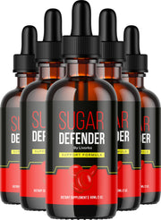 LIVORKA Sugar Defender Drops 5-pack bottles on a kitchen counter for daily routine convenience.
