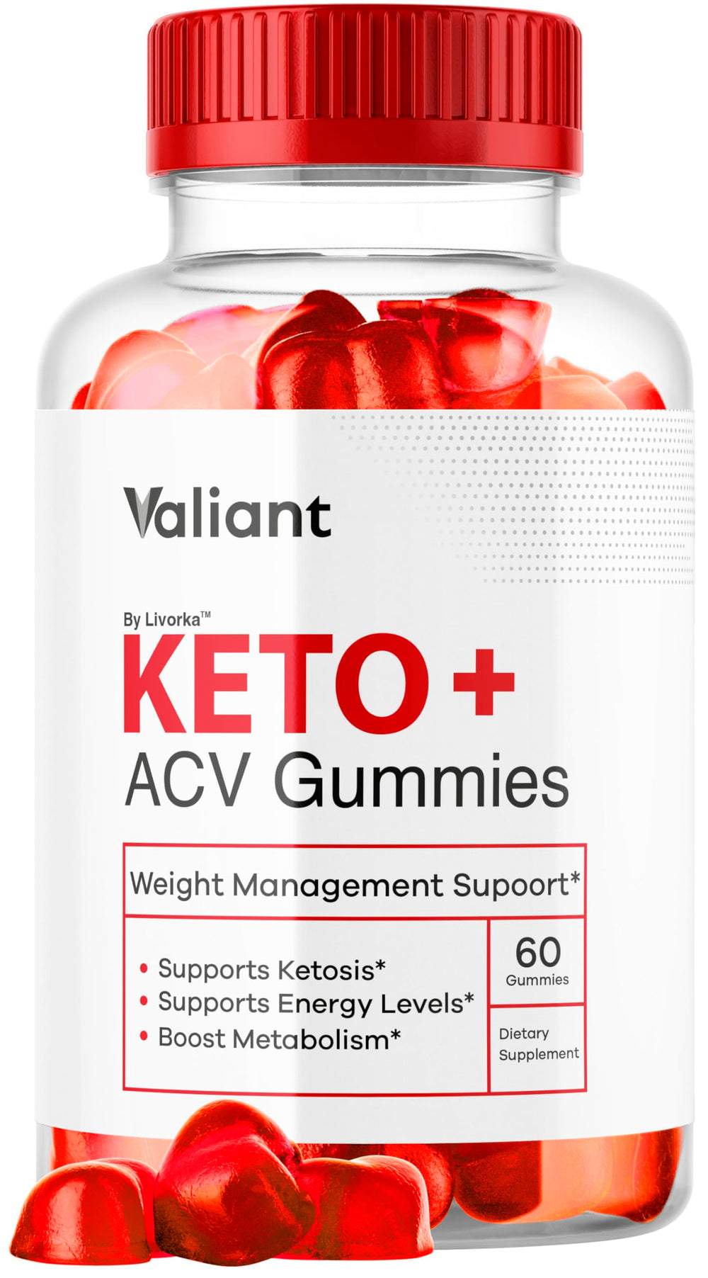 LIVORKA Valiant Keto ACV Gummies bottle ready for daily use