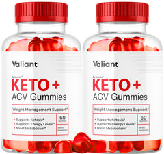 LIVORKA Valiant Keto ACV Gummies pack front displaying value and natural formula.
