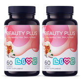 LIVS Beauty Plus gummy bottle in cream soda flavor for hair and nails