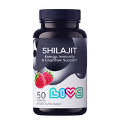 LIVS Shilajit Gummies bottle for everyday energy support.