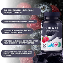 LIVS Shilajit Gummies serving open for quick energy moments.