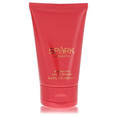 Liz Claiborne Spark massage gel bottle pour; spa-like massage with vanilla-spice notes