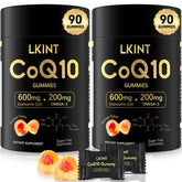 LKINT CoQ10 gummies 600mg bottle front for easy daily heart support.