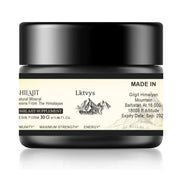 Lktvys Shilajit Resin from the Himalayas, ready to scoop for daily energy.