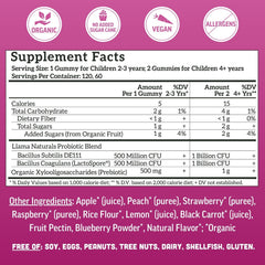 Llama Naturals Organic XOS prebiotic fiber nourishes gut-friendly bacteria.