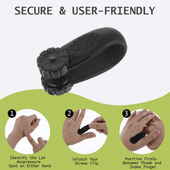 LLOUSSAK migraine relief clip closeup highlights compact design for travel