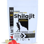 LMTLESS X Shilajit Gummies bottle for daily energy support.