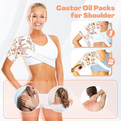 Lnkful Castor Oil Pack Wrap for the chest provides soft coverage and comfort.