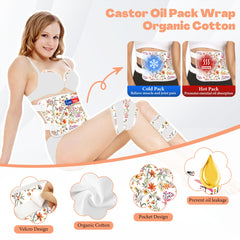 Lnkful Castor Oil Pack Wrap around the neck supports relaxation and neck tension relief.