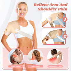Lnkful Castor Oil Pack Wrap for shoulder eases stiffness with adjustable fit.