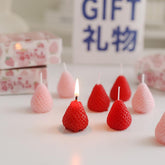 Loaengeo mini fruit candle lemon—bright aroma for uplifting living room ambiance.