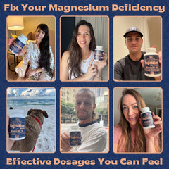 Local Nutrition Magnesium Complex serving visual shows three-capsule daily dosage.