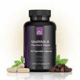 Logic Nutra Urolithin A Plus bottle-front view highlighting the premium formula
