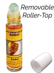 LOGOS Amber Holy Land oil closeup, biblical-scented aroma from Galilee, Bethlehem, and Jerusalem.