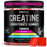Loiomay Creatine Monohydrate Gummies bottle on shelf for convenient workouts