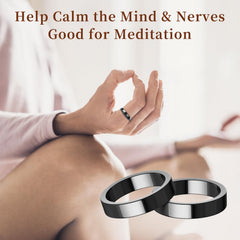 Lonage Hematite Ring boxed flat for gifting with energy balance appeal