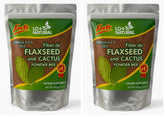 LO+NATURAL Flaxseed with Nopal Forte bottle front highlights fiber for daily digestion.