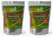 LO+NATURAL Flaxseed with Nopal Forte bottle front highlights fiber for daily digestion.