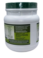 LO+NATURAL Green tea moringa blend container highlights plant-based nutrition.