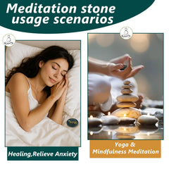 LONGDERY hand-carved six-word Sanskrit stone for meditation