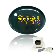 LONGDERY oval anxiety worry stone held in hand for calm focus