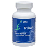 Longevity by Nature KollaJell bottle highlights brain-supporting collagen peptides for clarity and focus.