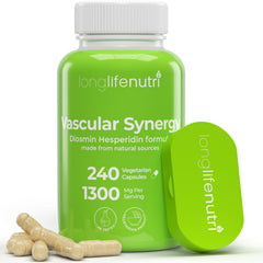LongLifeNutri bottle on display for vein support and daily circulation.
