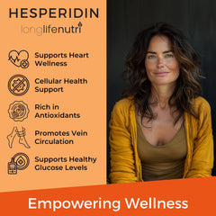 LongLifeNutri hesperidin manufacturing badge on USA-made packaging.
