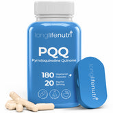 LongLifeNutri PQQ bottle front for daily energy support.