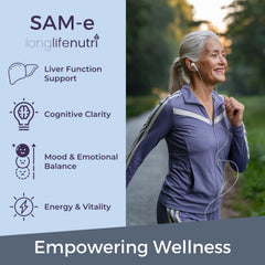 LongLifeNutri SAM-e 400mg ingredients list for informed use
