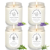LOSNYA lavender candle jar creates a calming ambience for evenings.