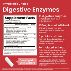 Louds ay label graphic emphasizes dual action enzymes and probiotics for gut comfort.