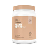 Love Sweat Fitness organic vegan protein powder packaging supports daily plant-based fueling.