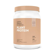 Love Sweat Fitness organic vegan protein powder packaging supports daily plant-based fueling.
