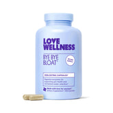 Love Wellness Bye Bye Bloat bottle front for daily digestion support.