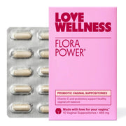 Love Wellness Flora Power pack with 10 vaginal probiotic suppositories for pH balance