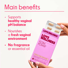 Love Wellness Flora Power suppository ready to insert for nightly use