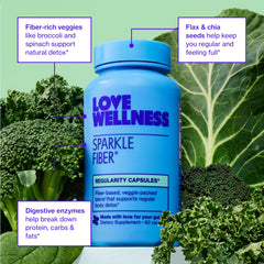 Love Wellness Sparkle Fiber ingredient blend with veggies and seeds
