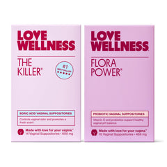 Love Wellness The Killer box packaging shown for balanced intimate care.