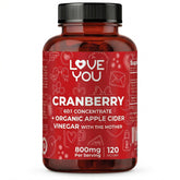 Love You cranberry 60:1 extract bottle highlighting high-strength urinary support.