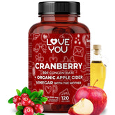 Love You cranberry 60:1 extract bottle highlighting high-strength urinary support.