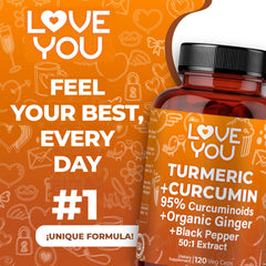 Love You turmeric-curcumin capsules for convenient daily intake