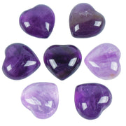 Loveliome amethyst heart palm stone for calming focus during daily meditation.