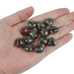 Loveliome dragon bloodstone heart palm stone 2 for anxiety relief and focus.