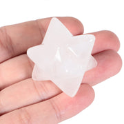 Loveliome natural white quartz Merkaba star crystal for meditation and protection use