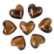 Loveliome tiger eye heart worry stone close-up for relaxation and focus