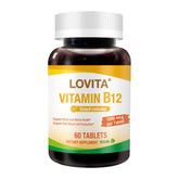 LOVITA B12 1000 mcg timed-release bottle to highlight sustained energy support