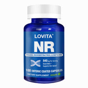LOVITA NR bottle label with enteric coating for absorption.