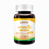 Lovita Vitamin B2 100mg bottle with time-release design for steady energy
